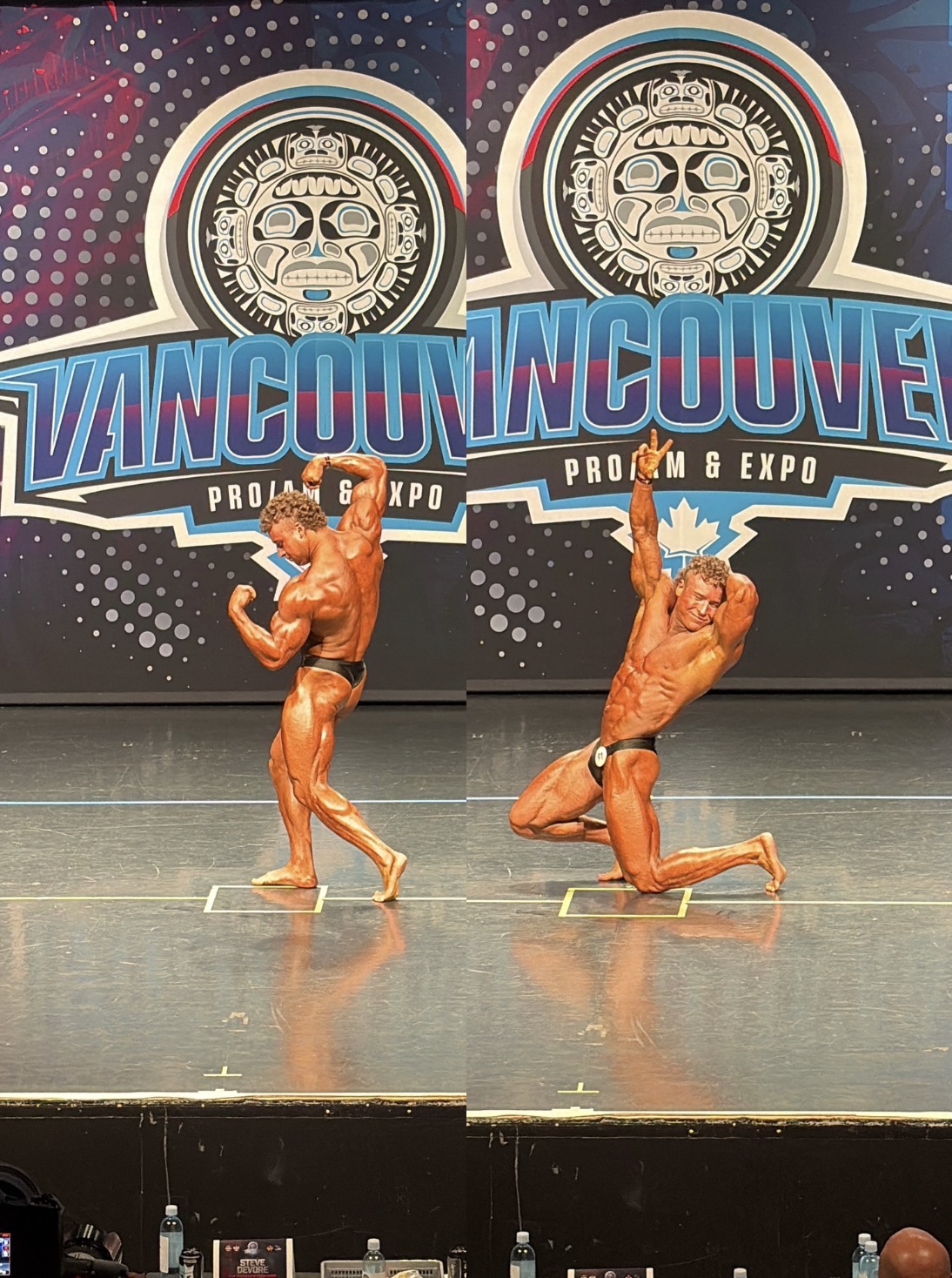 Men's physique transformation from gym progress to competition stage